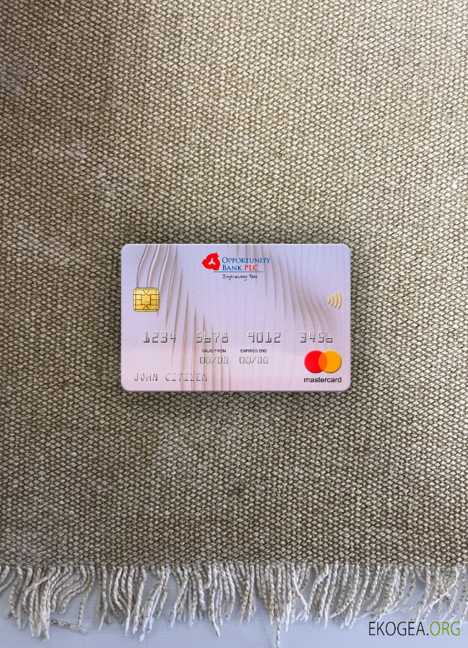 Photolook de la carte mastercard de la Banque Opportunity du Soudan du Sud